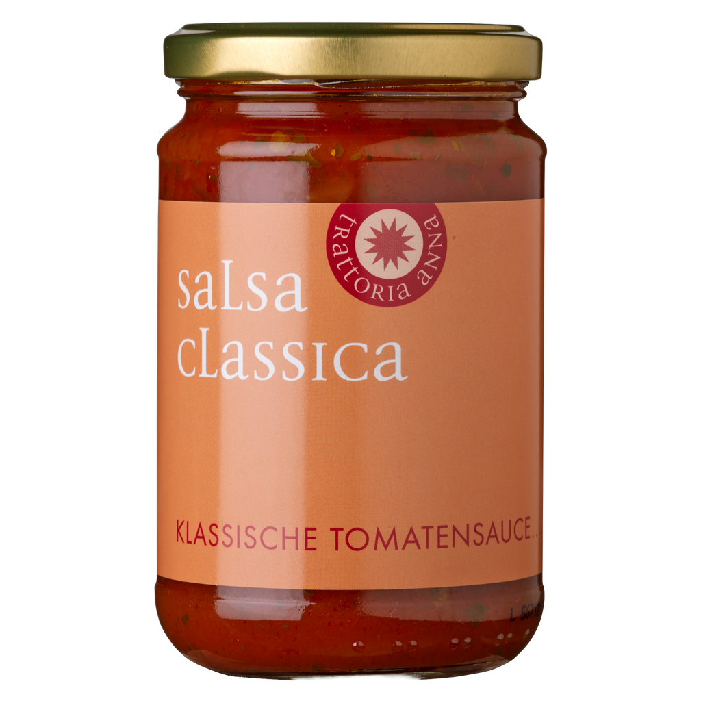 Trattoria Anna Salsa Classica klassische Tomatensauce. Italien auf dem Teller