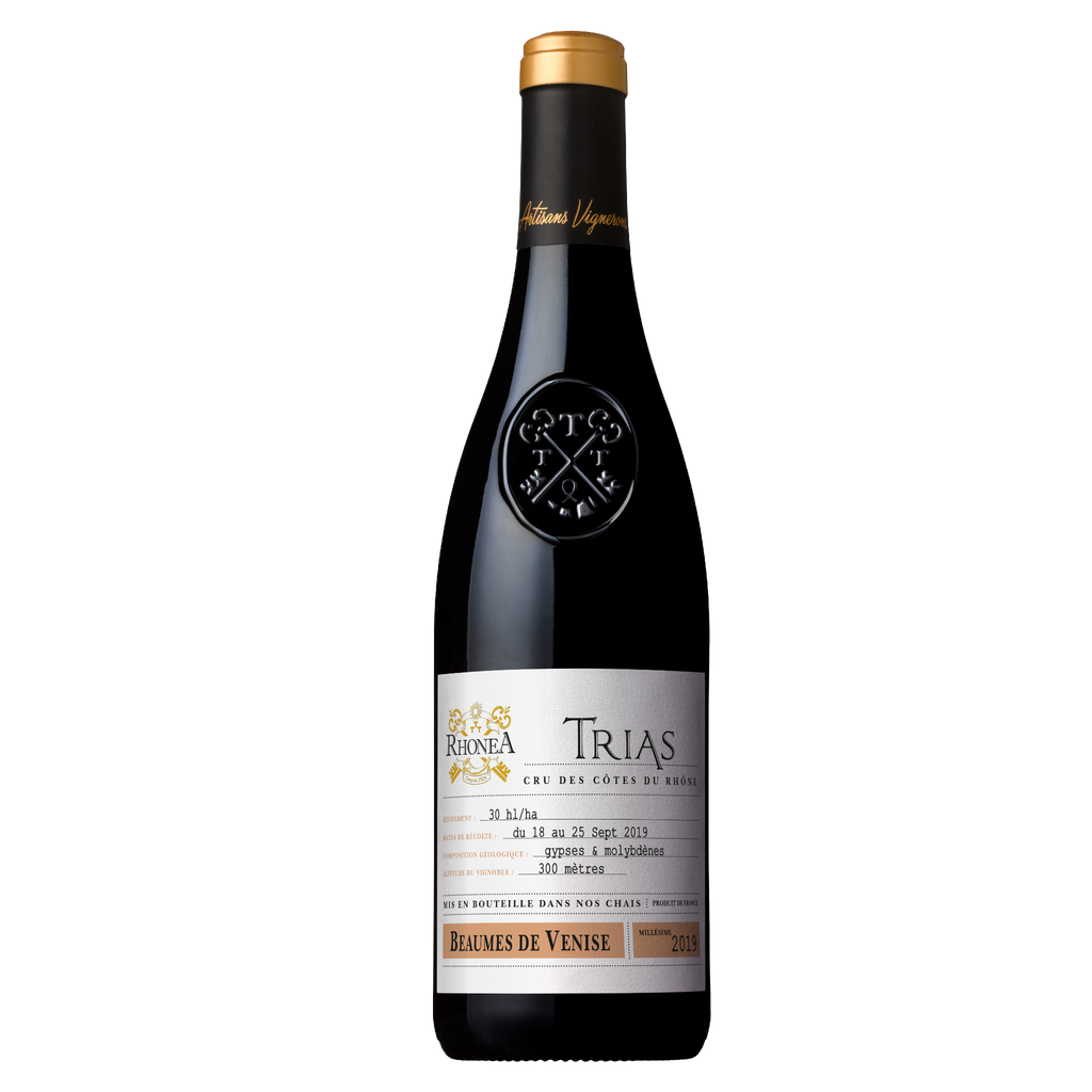 Trias, AOC Beaumes de Venise, Rouge. Französischer Premiumwein im Rebenzeit Weinshop