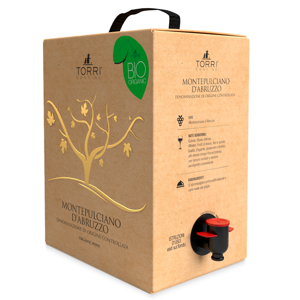 Montepulciano D' Abruzzo 5 Liter Bag in Box. Feiner Rotwein aus dem Weinschlauch bei Rebenzeit
